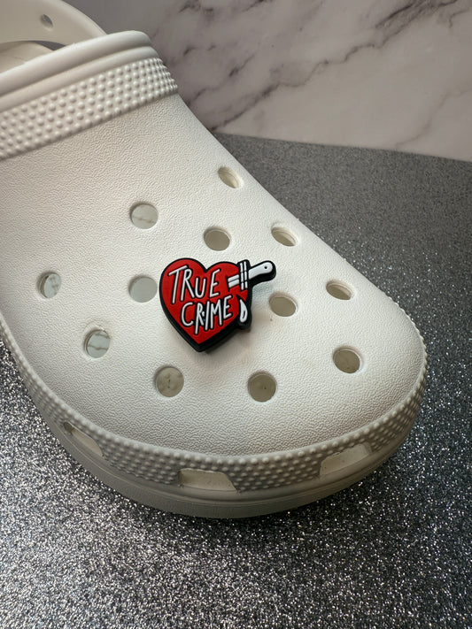 True crime shoe charm
