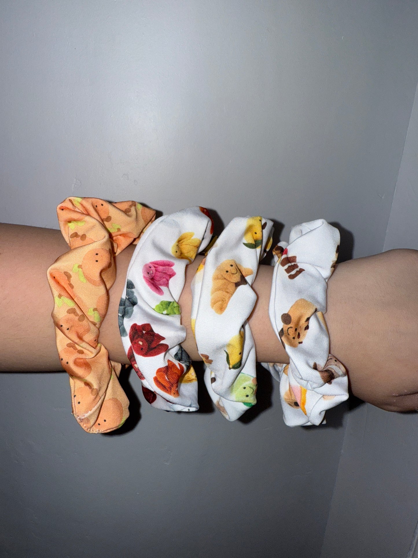 teddy HAIR scrunchies