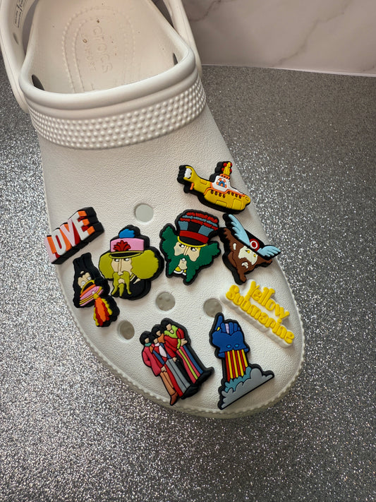 Beatles yellow submarine shoe charm collection