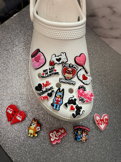 Valentines shoe charm collection