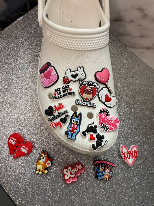 Valentines shoe charm collection