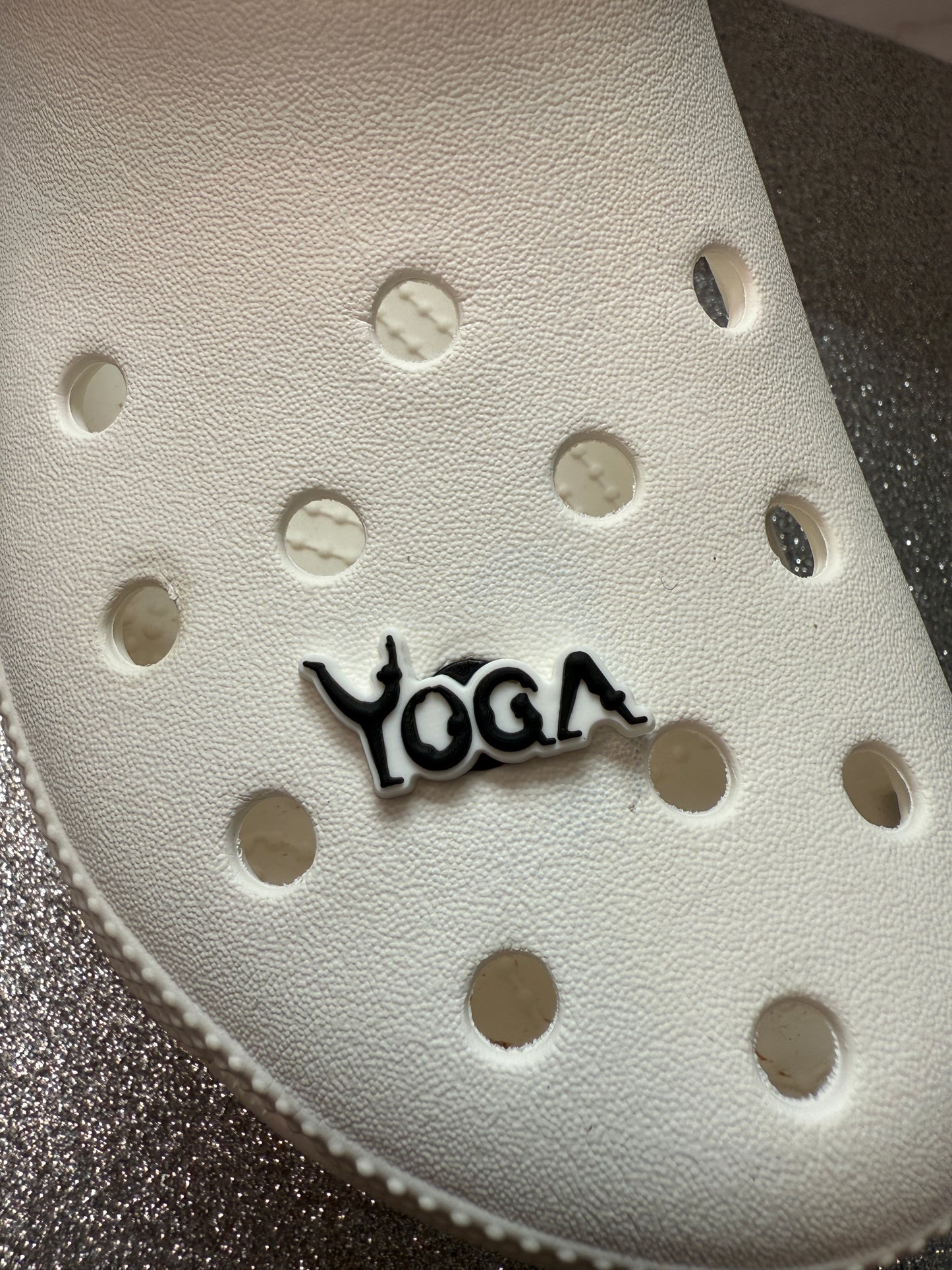 Yoga hobby shoe charm collection