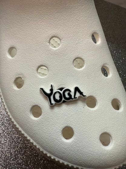 Yoga hobby shoe charm collection