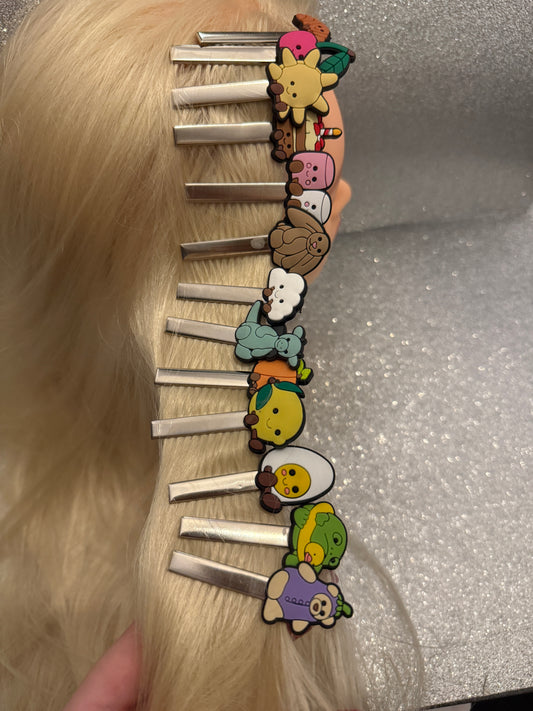 Jelly teddy HAIR CLIPS - alligator clips