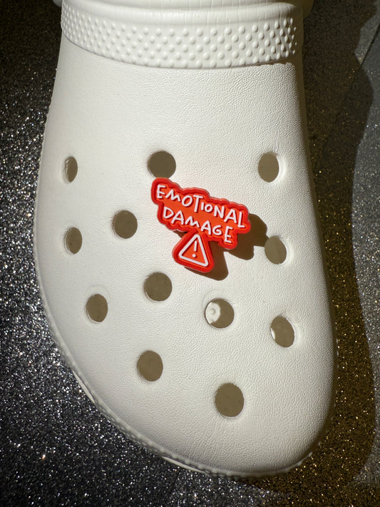 Emotional damage shoe charm