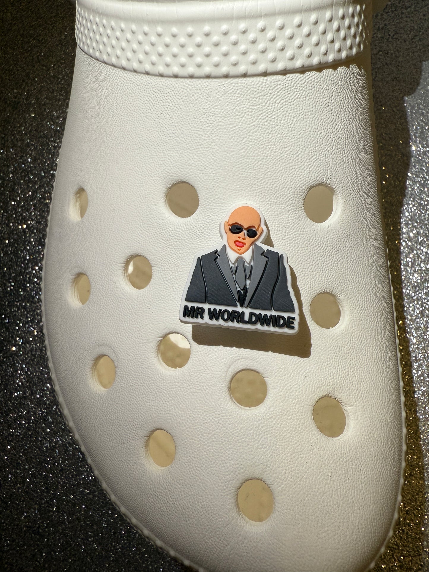 Mr worldwide shoe charm - custom