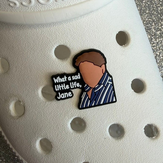 Come dine with me what a sad little life Jane meme shoe charm