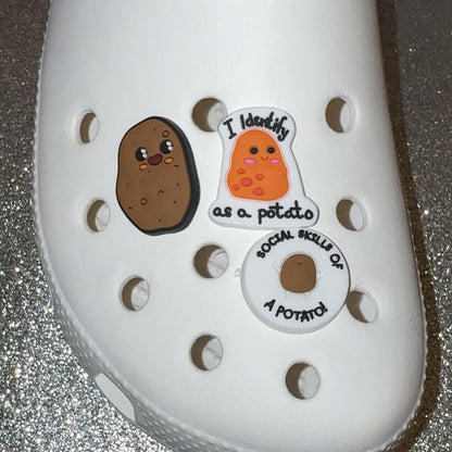 Funny potato shoe charm collection