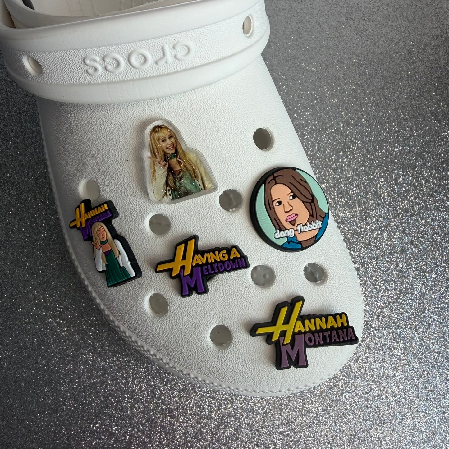 Hannah Montana shoe charm collection