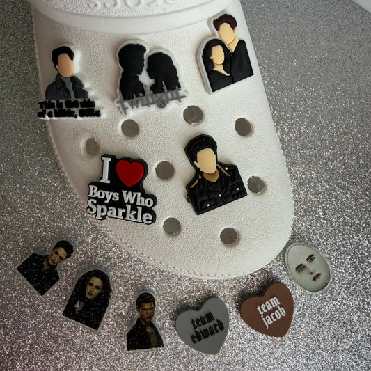 Twilight vampire shoe charm - Edward Cullen, Bella and Jacob