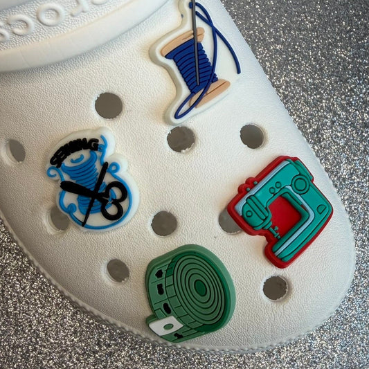 Sewing seamstress shoe charm collection