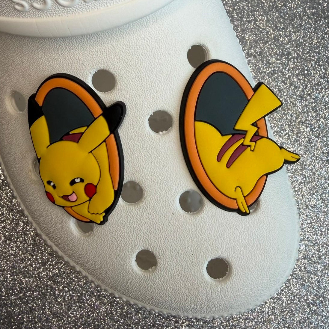 x2 bundle XL half and half pika shoe charms