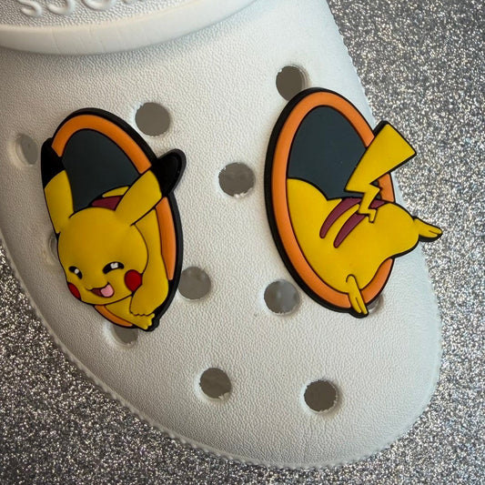 x2 bundle XL half and half pika shoe charms