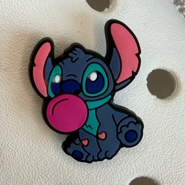 Cutesy pink blue alien stitcħ shoe charm collection