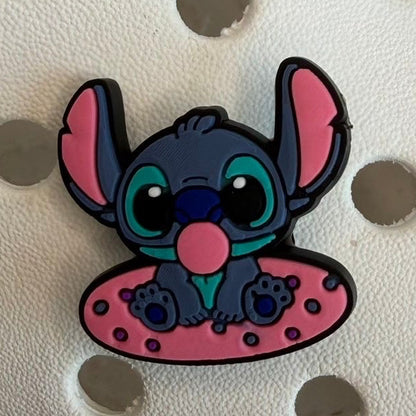 Cutesy pink blue alien stitcħ shoe charm collection