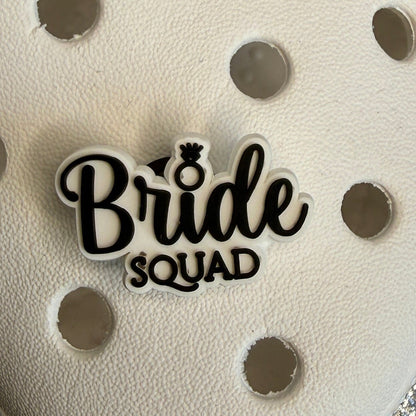 Bride wedding shoe charms - bridesmaid, engaged, maid of honour