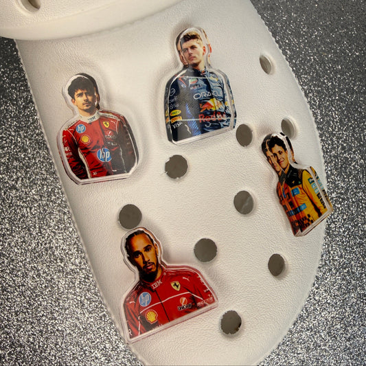 RESIN f1 driver shoe charm collection - Hamilton, Leclerc, Verstappen, Lando