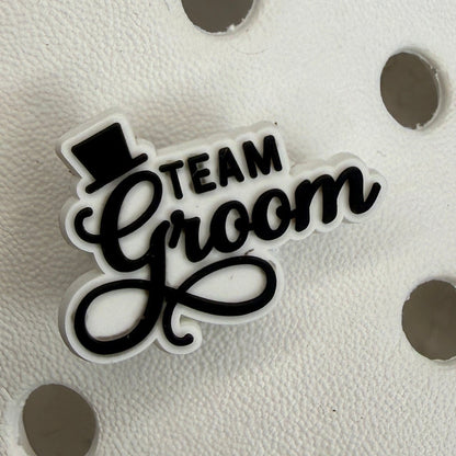Bride wedding shoe charms - bridesmaid, engaged, maid of honour