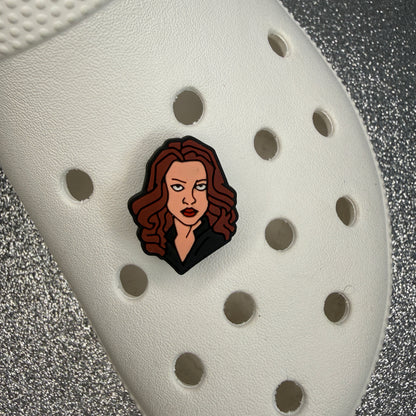 Superhero faces shoe charms