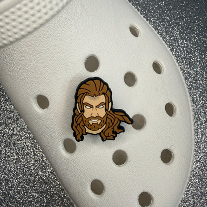 Superhero faces shoe charms