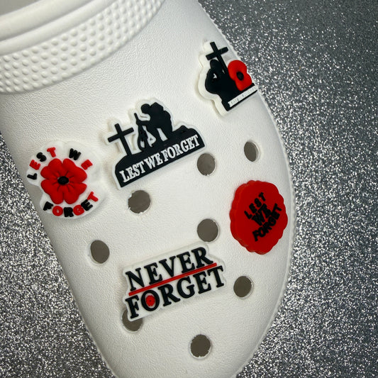 War remembrance shoe charm collection
