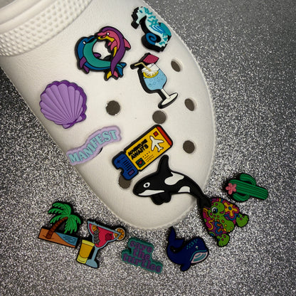 NEW vacation shoe charm collection - whales, save the turtles