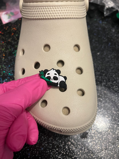 Zoo animal shoe charm collection - Panda, Deer, Giraffe, Turtle