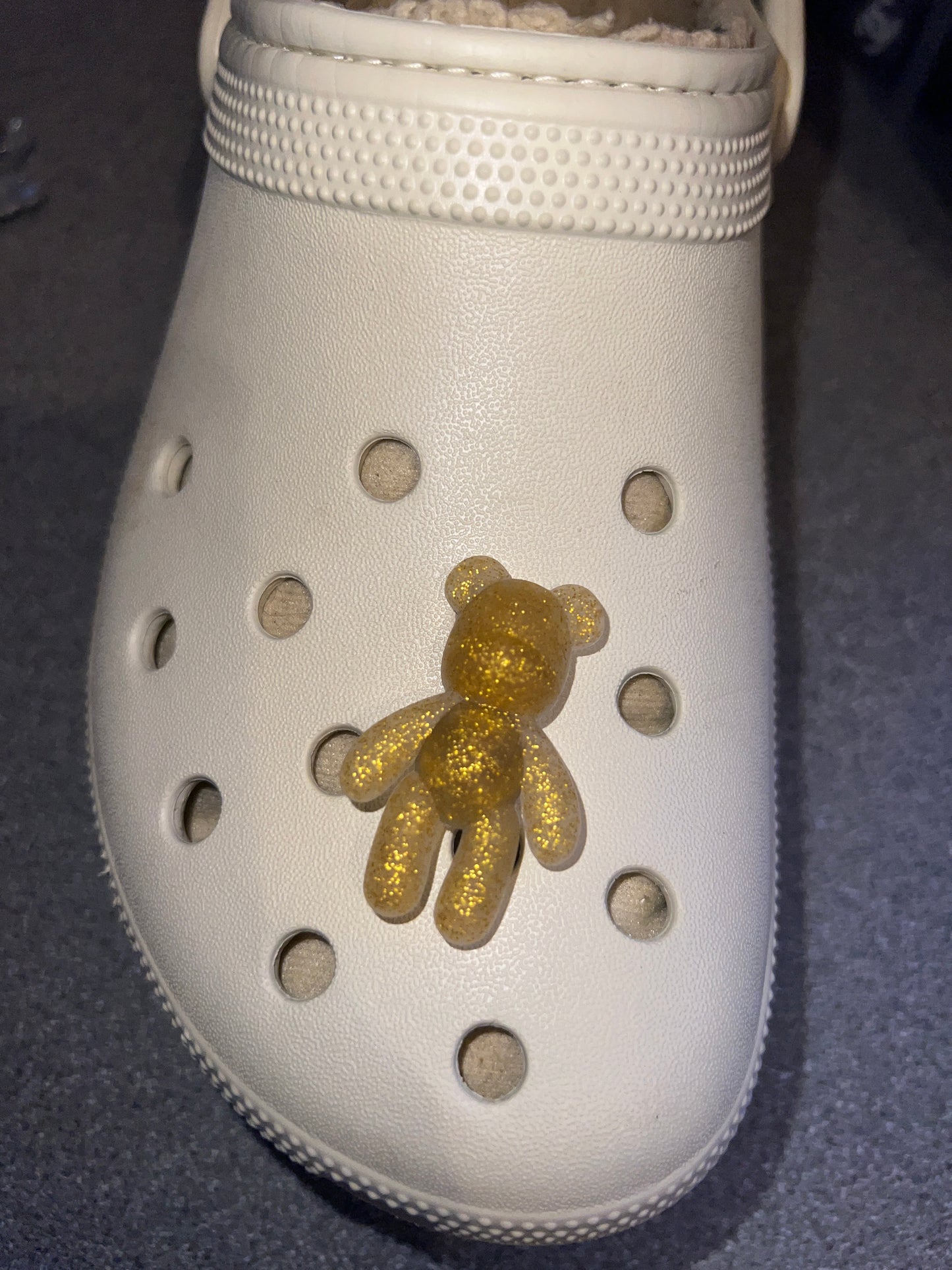 Coloured 3d bear shoe charm collection