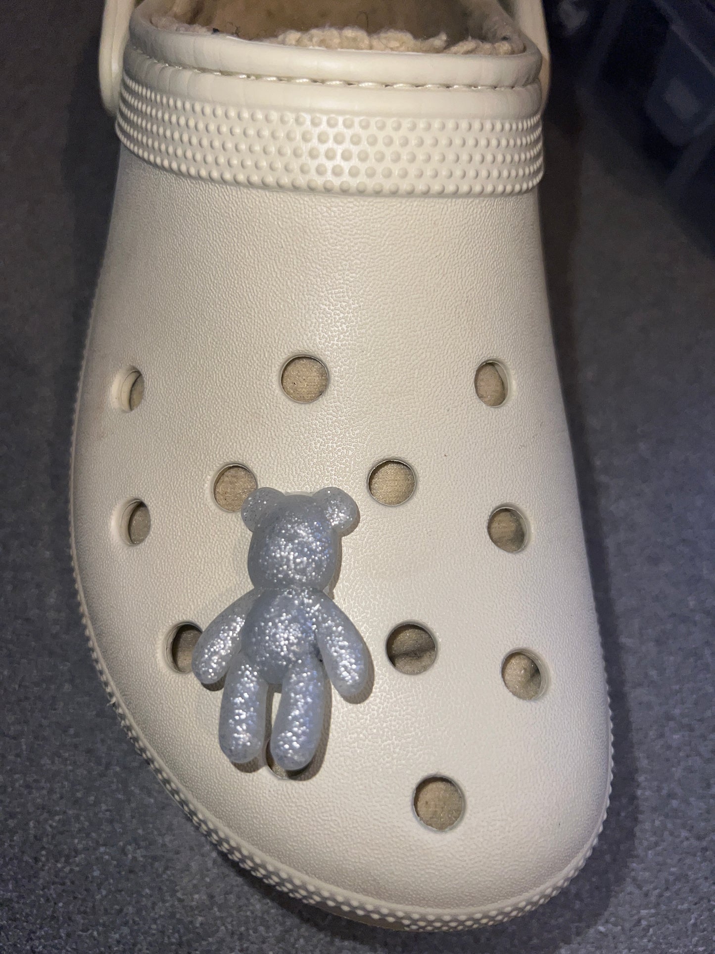 Coloured 3d bear shoe charm collection