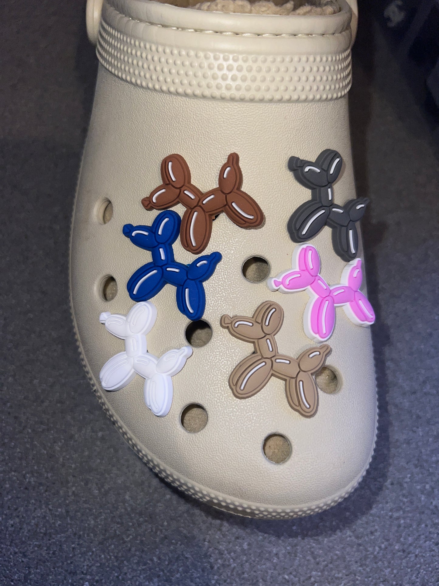 Balloon dog shoe charm collection