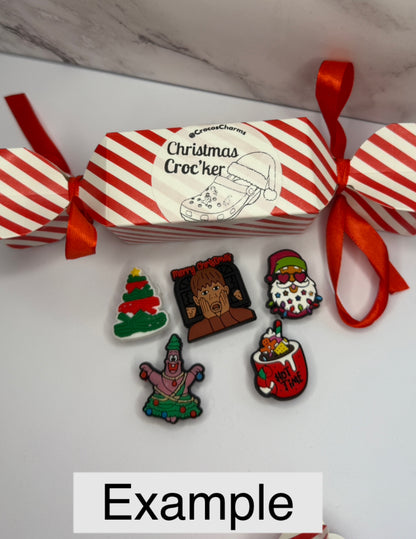 Christmas cracker Croc’ker - shoe charm cracker containing 5 charms.
