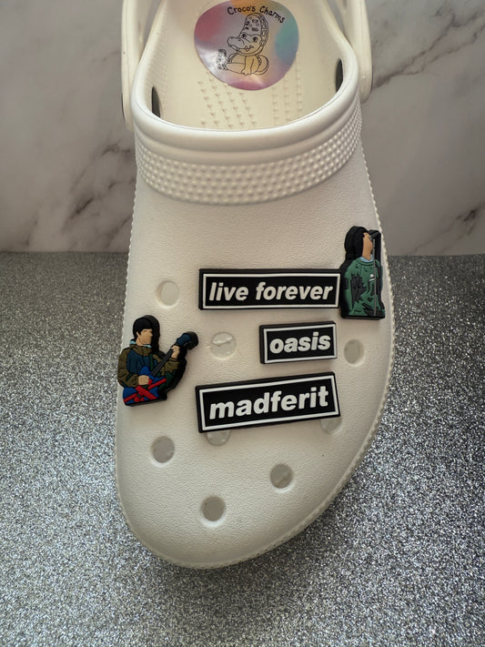 Oasis band shoe charm collection