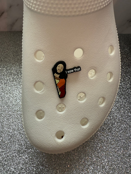 Jesus ' I saw that ' shoe charm