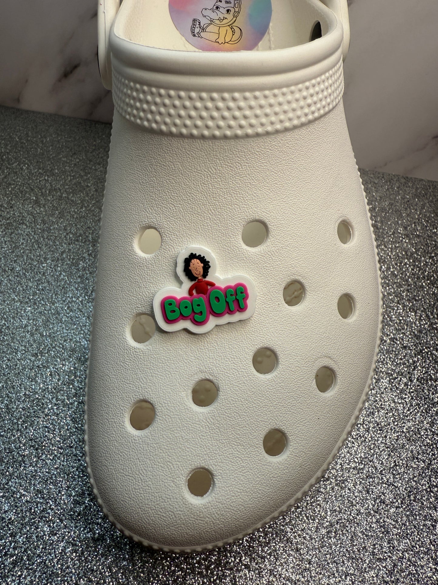 Bog off tracy beaker shoe charm