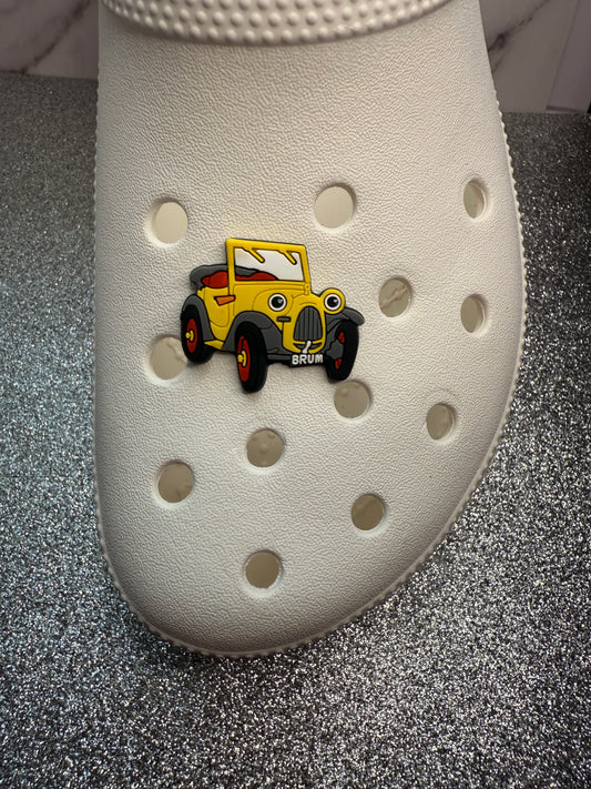 Brum car shoe charm