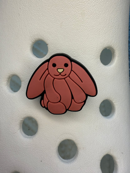 coloured bunny shoe charms