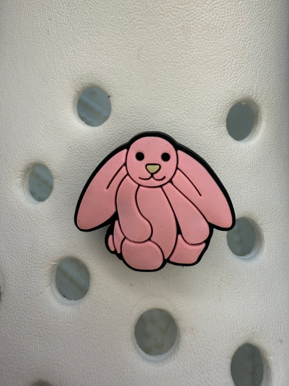 coloured bunny shoe charms