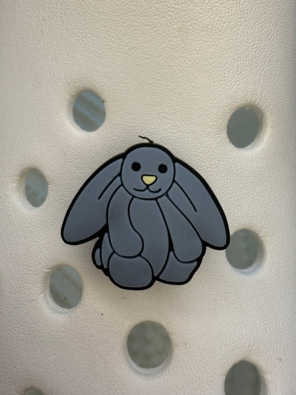 coloured bunny shoe charms