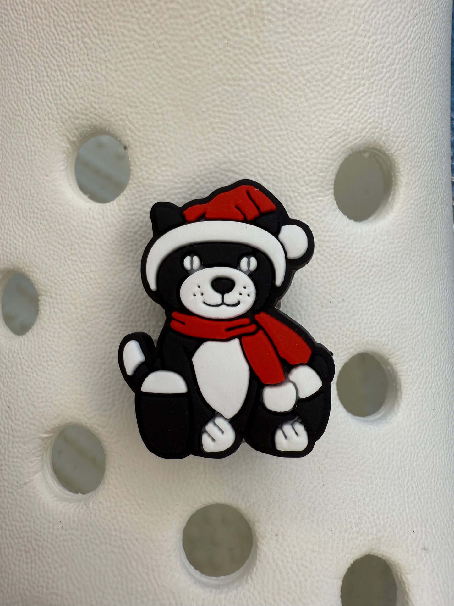 Teddy Christmas themed shoe charms