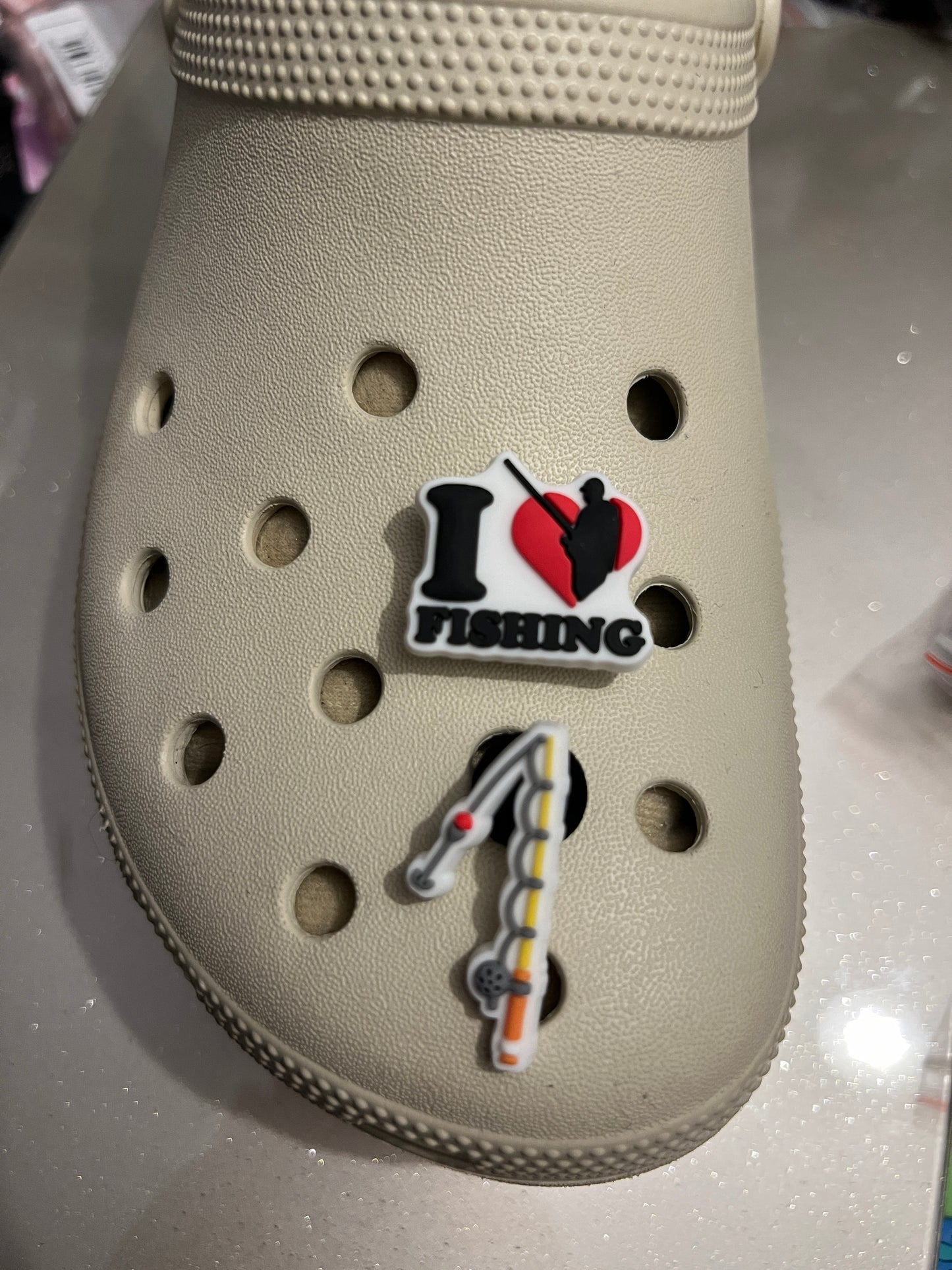 x2 Fishing shoe charm bundle