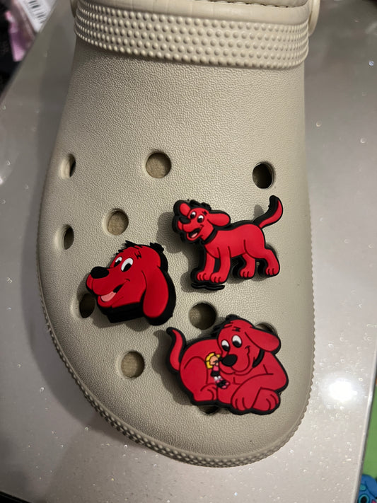 Cliff red dog shoe charm collection