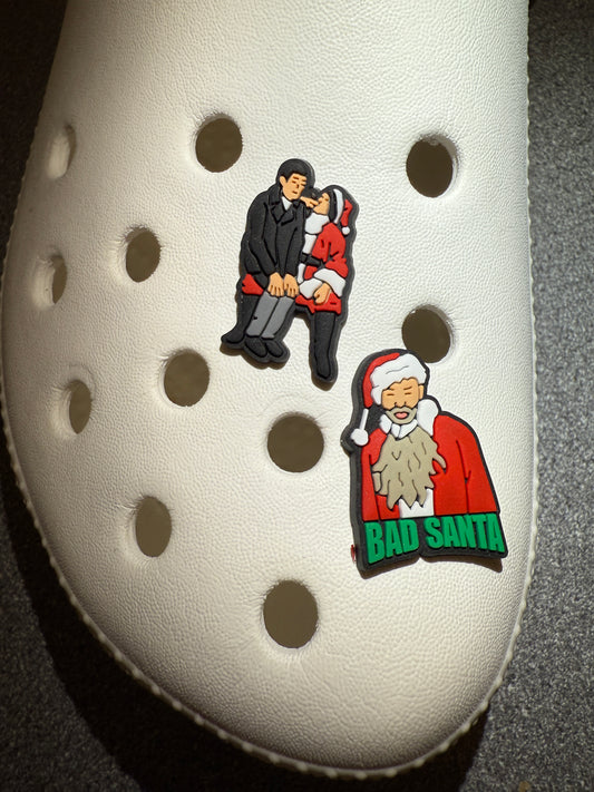 Bad Santa Christmas shoe charm collection