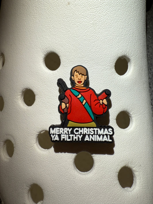 Merry Christmas ya filthy animal shoe charm - home alone