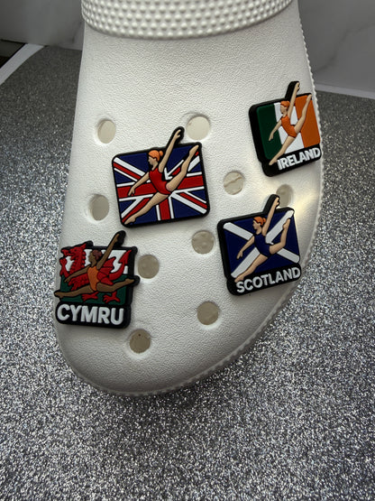 Gymnastics shoe charm collection - UK ireland scotland wales