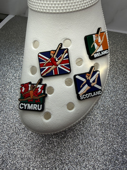 Gymnastics shoe charm collection - UK ireland scotland wales