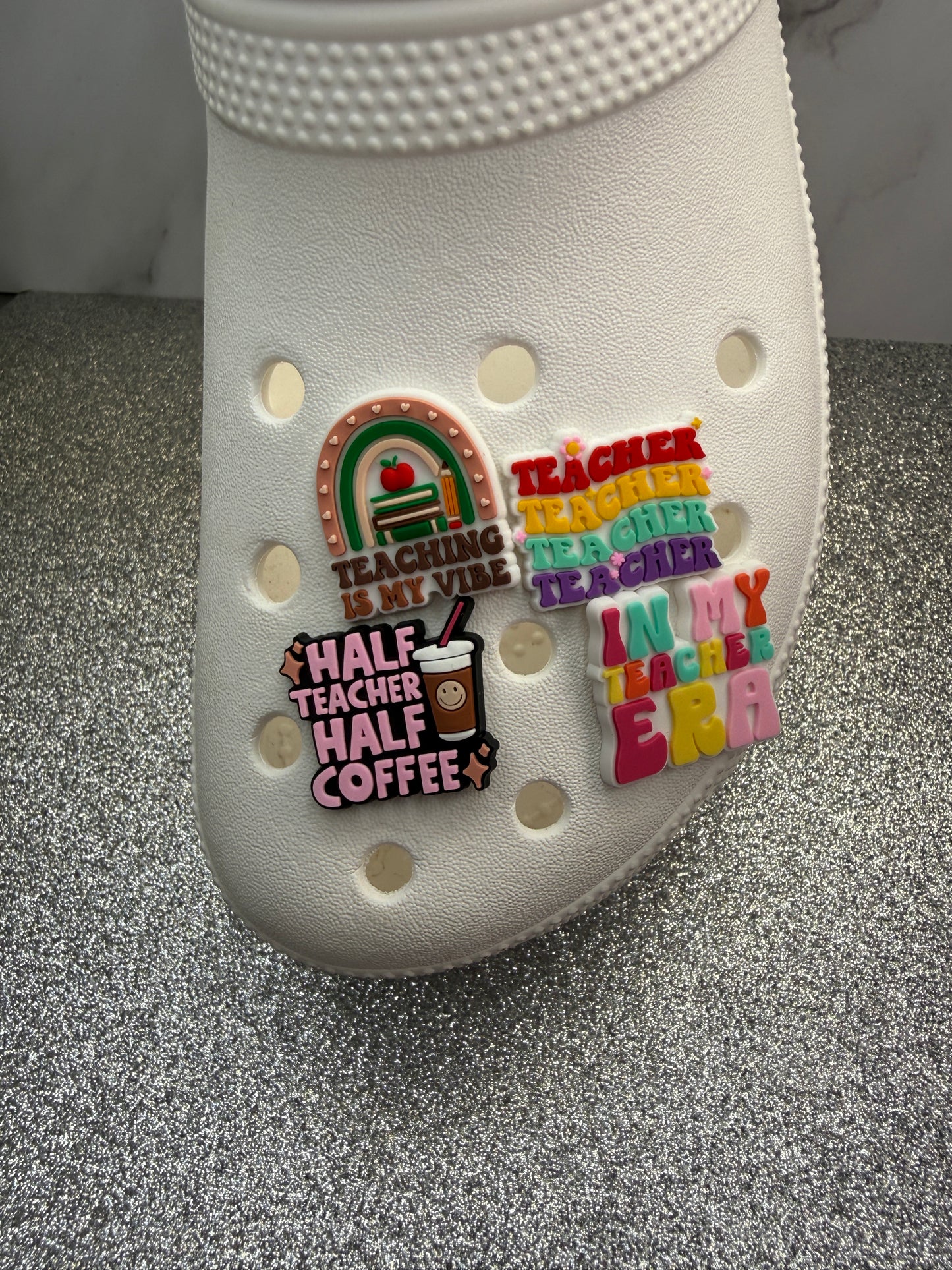 Teacher shoe charm collection