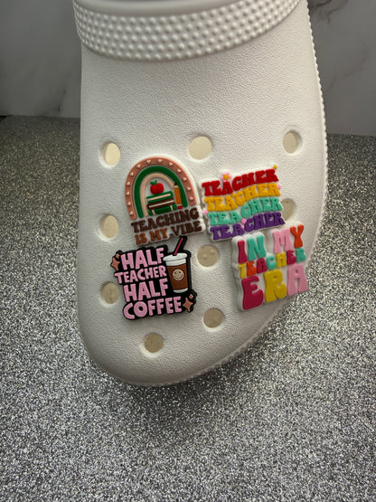 Teacher shoe charm collection