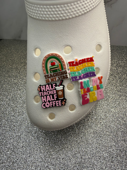 Teacher shoe charm collection