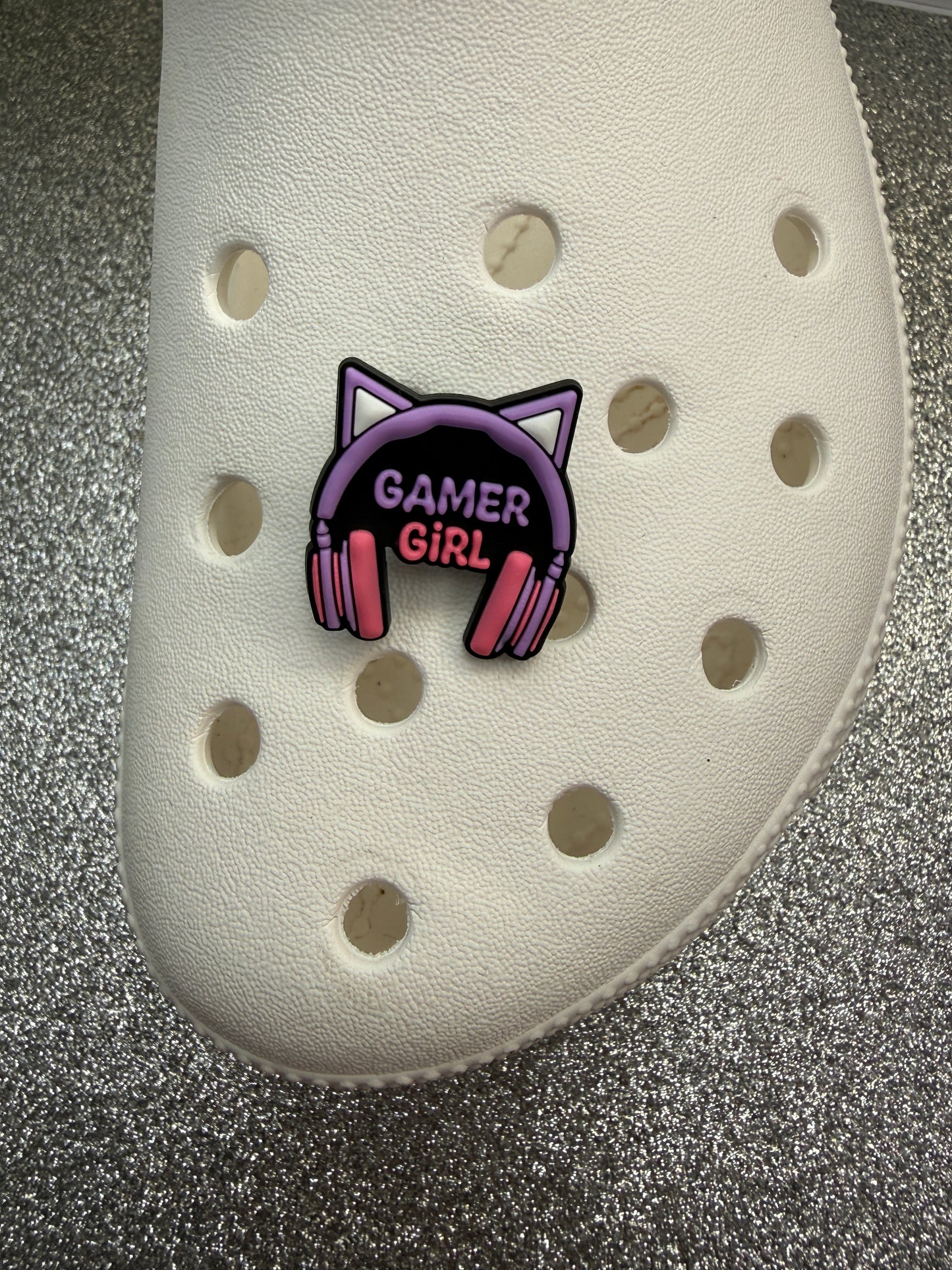 Gamer girl shoe charm