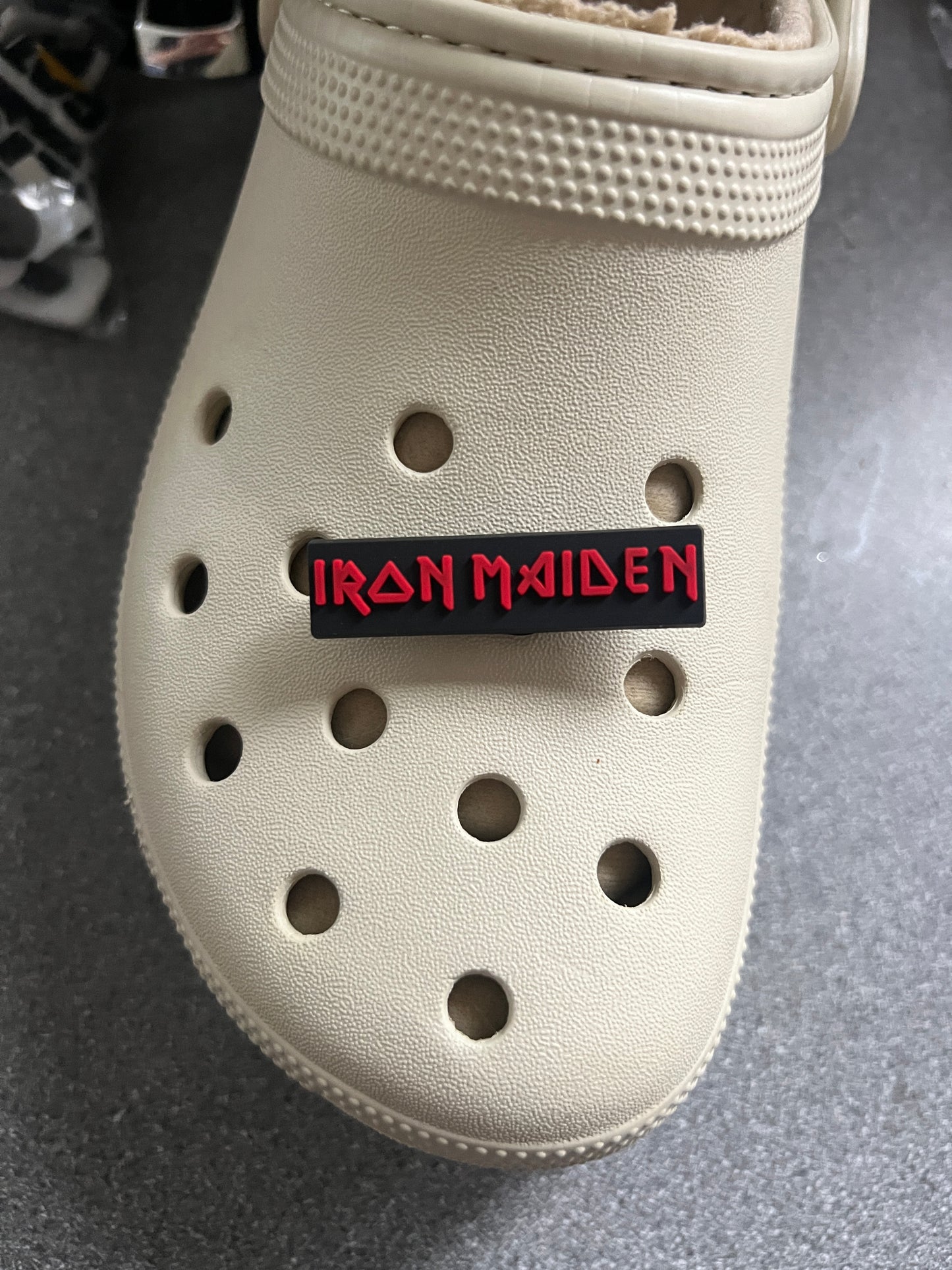 Iron Maid3n rock band shoe charm